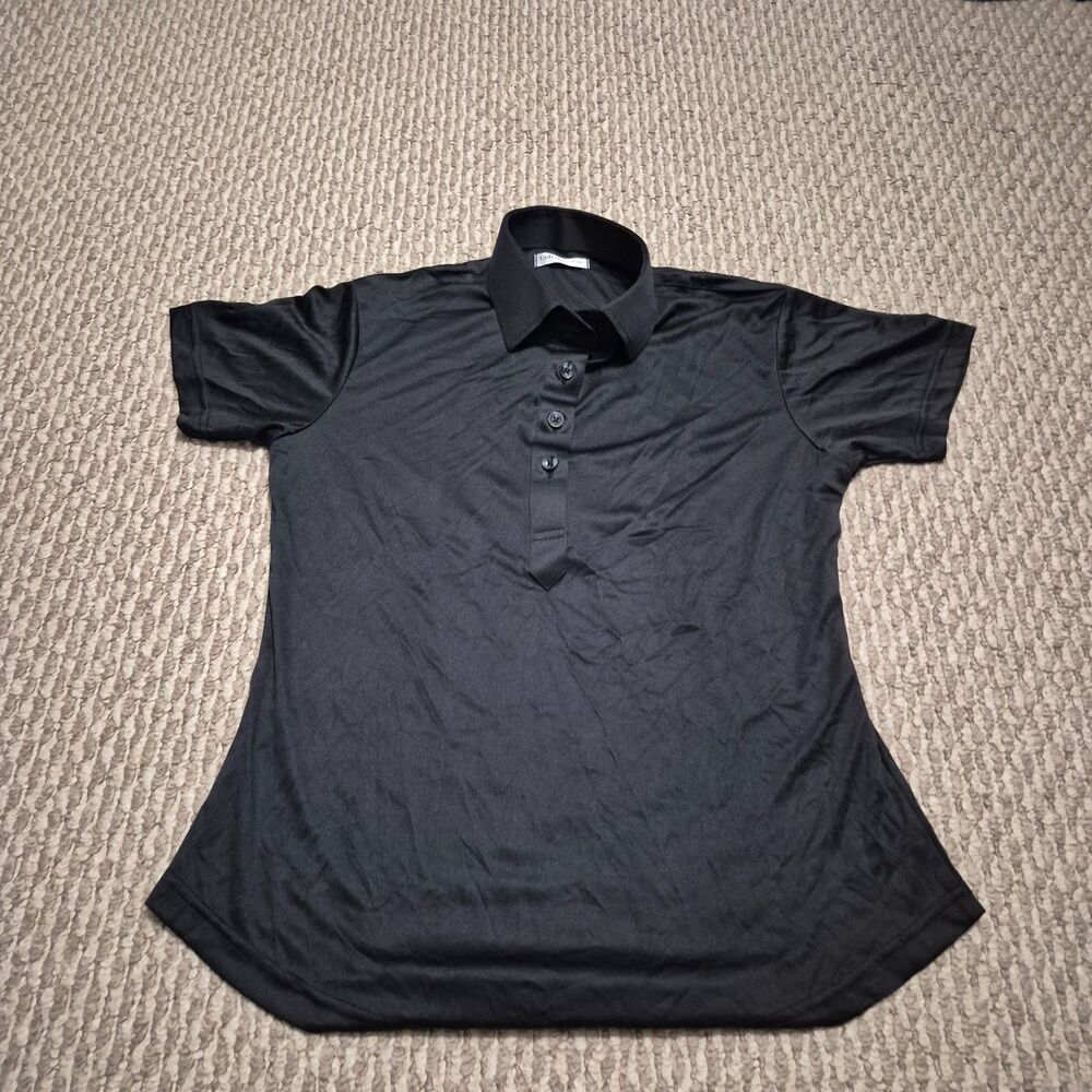 Collars & Co Womens Black Polo Sz Small